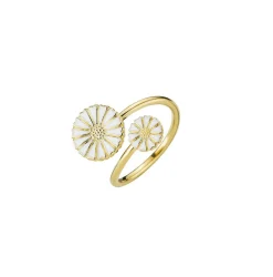 907077-m - Marguerit ring med 2 blomster