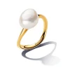 Pandora - Essence forgyldt ring med barok ferskvands perle - 163293c01