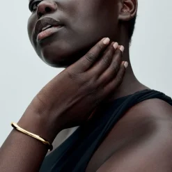 Pandora - Essence Forgyldt åben organisk formet armring - 563310c00