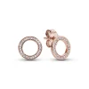 Pandora - Rosa forgyldte cirkel ørestikker - 280585cz