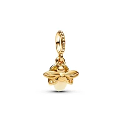 Pandora - Selvlysende ildflue charm i forgyldt - 769352c01
