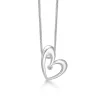Randers Sølv - Sølv halskæde med hjerte vedhæng - 168007