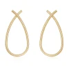 Øre hoops forgyldt sølv, stor, mat - 5361-2-MAT