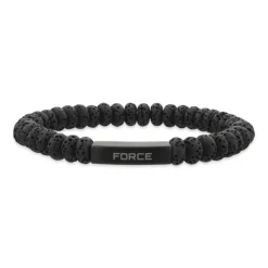 Scrouples - Force armbånd med sorte lave sten - 03901a