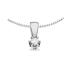 Scrouples - Prinsesse Vedhæng, 0,09ct diamant i guld / hvidguld - 2775,09