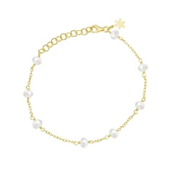 SFB - Forgyldt sølv armbånd med 7 perler - 1882-2-20-900