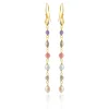 SFB - Forgyldte ørebøjer med farvede sten og perler - 5634-2-563