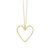 SFB - Sølv forgyldt halskæde med hjerte - 1910-2-45-20