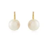 SFB - Vedhæng til øreringe i forgyldt med en hvid ferskvandsperle - 5370-2-8085