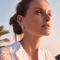 Sif Jakobs - Ellera Due forgyldte øreringe med sten - e22212-cz-yg