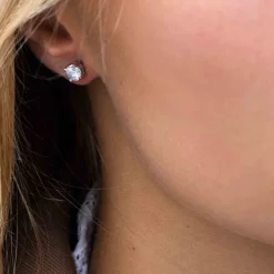 Sif Jakobs -  Princess øreringe i sølv, 5mm - e5mmrd-cz