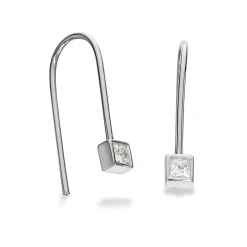 149572- Sølv øreringe med sten