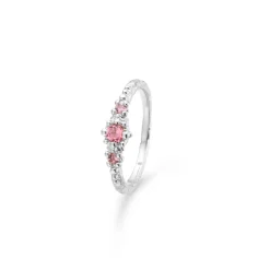 Studio Z - Fragments sølv ring med pink sten - 7147862