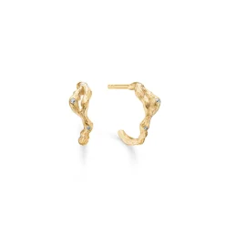 Studio Z - Tangled forgyldte sølv creoler med zirkonia sten - 8217804